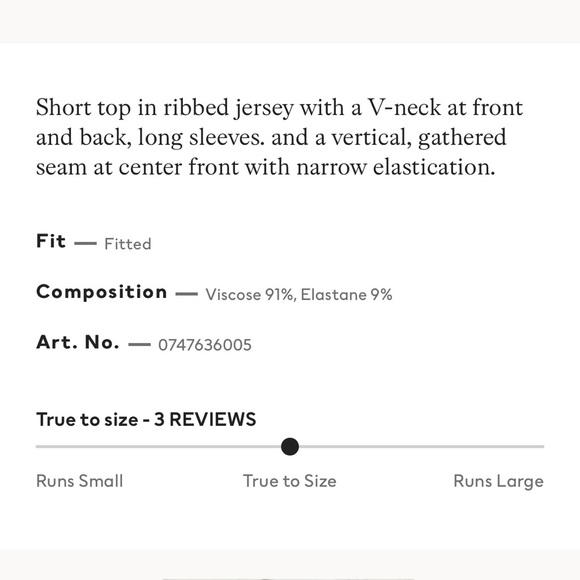 H&M Ribbed V-Neck Long Sleeve Top - Picture 7 of 7